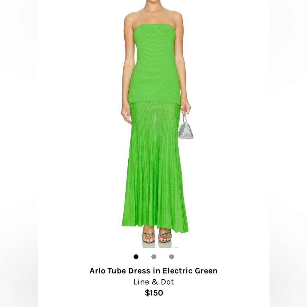 Arlo Tube Dress in Electric Green